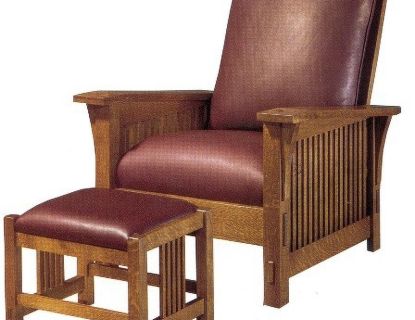 UltraSuede Spindle Arm Morris Chair & Footstool